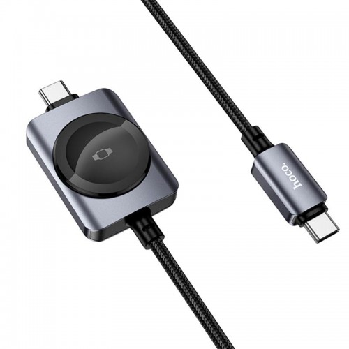 Дата кабель Hoco CW66 2in1 Type-C to iWatch/Type-C PD100W (1.2m) Black