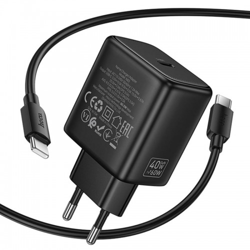 СЗУ Hoco N83 Profit PD40W (1USB-C) + кабель Type-C to Type-C Black
