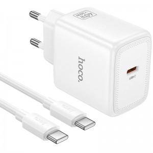 СЗУ Hoco N83 Profit PD40W (1USB-C) + кабель Type-C to Type-C White