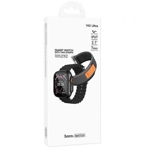 Смарт-годинник Hoco Y42 Ultra Smart sports watch (call version) Black