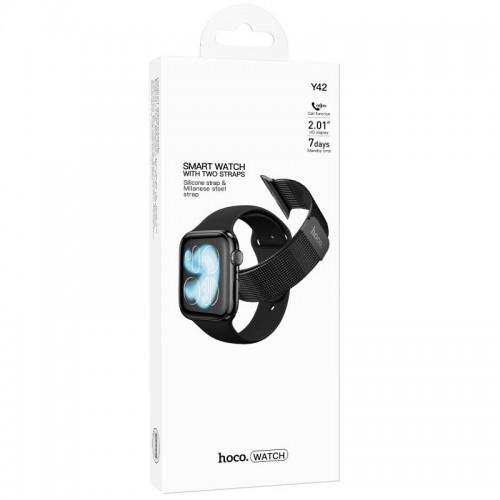 Смарт-годинник Hoco Y42 Smart sports watch (call version) Black