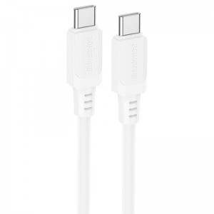 Дата кабель Borofone BX115 Lotto Type-C to Type-C 60W (1m) White