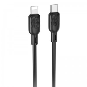 Дата кабель Borofone BX113 Lenny Type-C to Lightning 27W (1m) Black