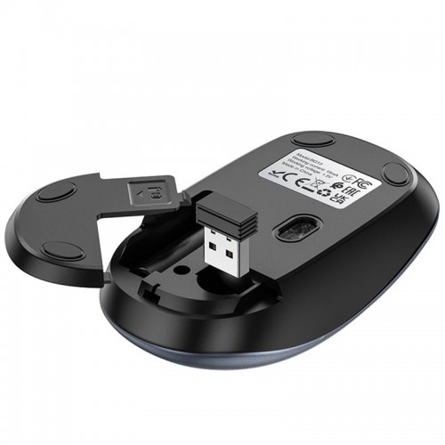 Мышь беспроводная Borofone BG13 Winner 2.4G Black / Metal gray
