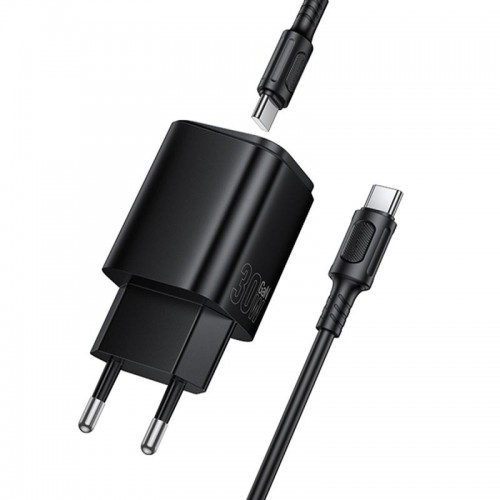 СЗУ Borofone BAS85A Star PD30W+QC3.0 (1USB-A/1C) + кабель Type-C to Type-C Black