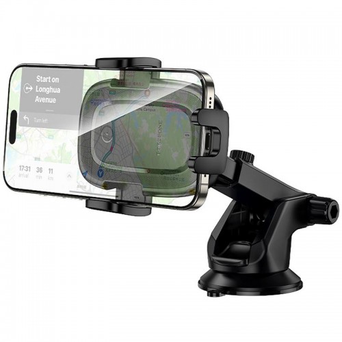 Автотримач з БЗП Borofone BH223 Follower 15W (center console) Black