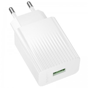 СЗУ Borofone BAS72A Source QC3.0 (1USB-A) White