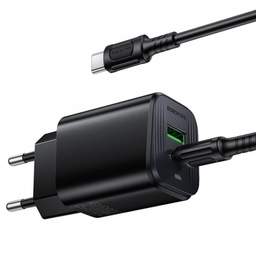 СЗУ Borofone BAS83A Star PD20W+QC3.0 (1USB-A/1C) + кабель Type-C to Type-C Black