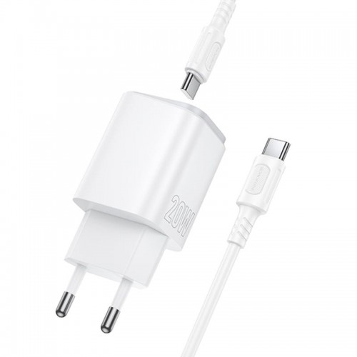 СЗУ Borofone BAS83A Star PD20W+QC3.0 (1USB-A/1C) + кабель Type-C to Type-C White