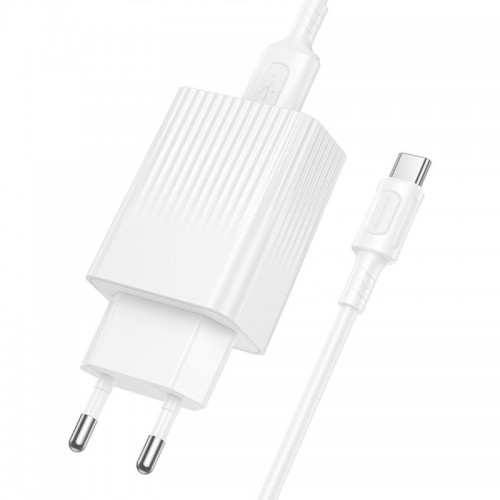 СЗУ Borofone BAS72A Source QC3.0 (1USB-A) + кабель USB to Type-C White