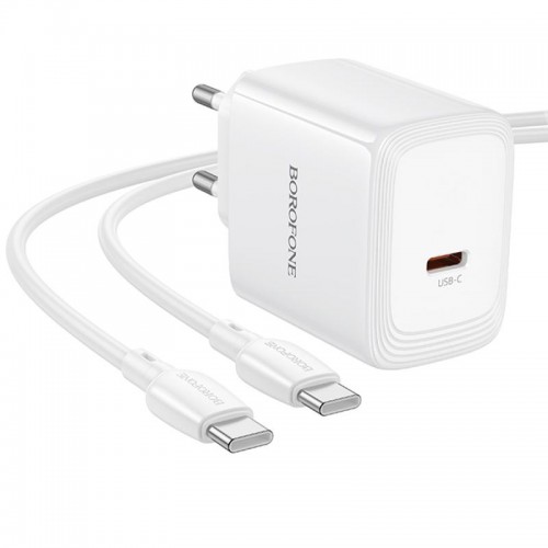 МЗП Borofone BN33 Fuente PD40W (1USB-C) + кабель Type-C to Type-C White
