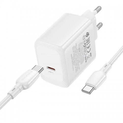 МЗП Borofone BN33 Fuente PD40W (1USB-C) + кабель Type-C to Type-C White