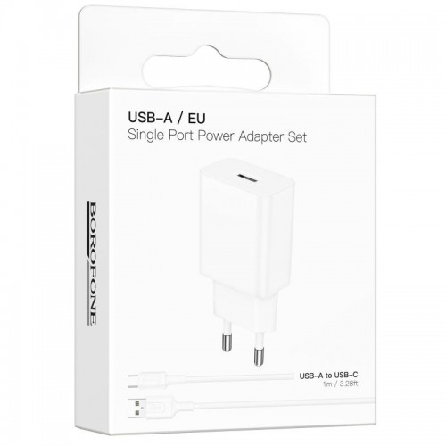 СЗУ Borofone BA110A Lemi 7.5W (1USB-A) + кабель USB to Type-C White