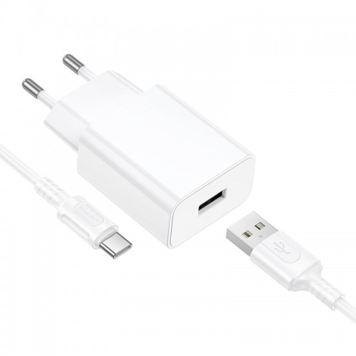 СЗУ Borofone BA110A Lemi 7.5W (1USB-A) + кабель USB to Type-C White