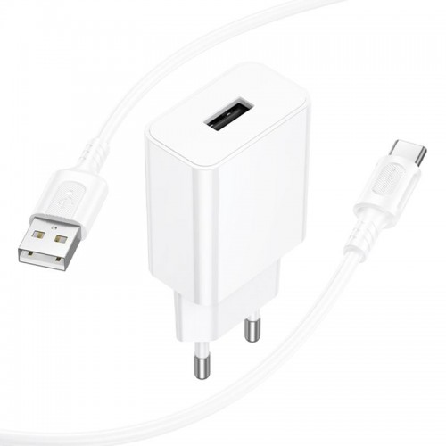 СЗУ Borofone BA110A Lemi 7.5W (1USB-A) + кабель USB to Type-C White