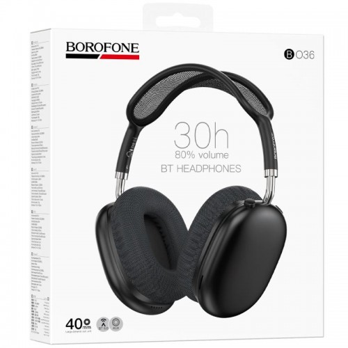Накладные беспроводные наушники Borofone BO36 Tone Black