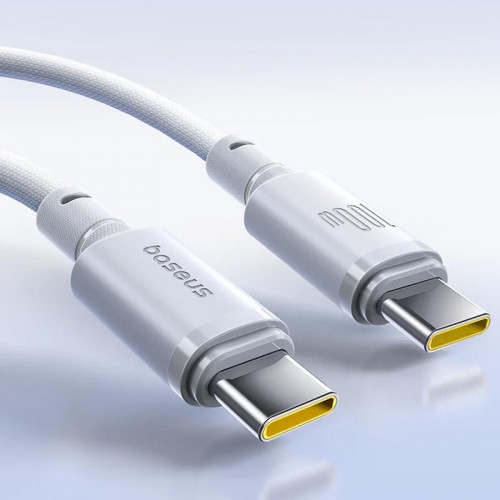 Дата кабель Baseus New Braided Type-C to Type-C 100W (1m) (E0426) Moon White