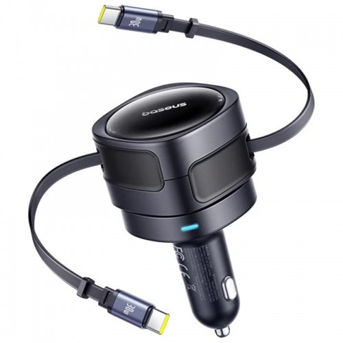 АЗУ Baseus Enjoyment Max PD60W with retractable cable (2USB-C) (C00035507121) Cosmic Black