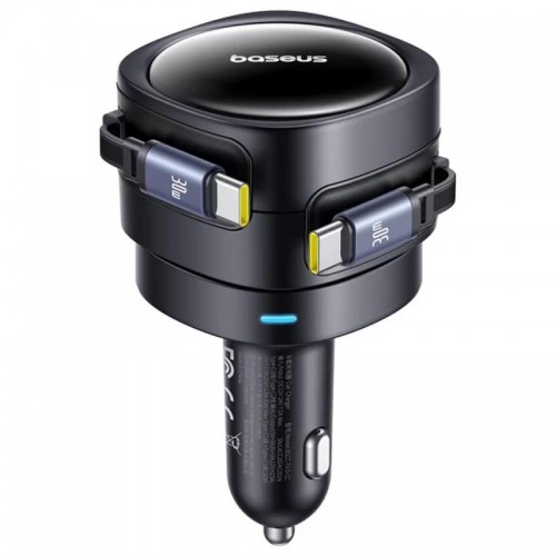 АЗУ Baseus Enjoyment Max PD60W with retractable cable (2USB-C) (C00035507121) Cosmic Black
