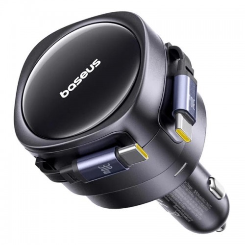 АЗУ Baseus Enjoyment Max PD60W with retractable cable (2USB-C) (C00035507121) Cosmic Black