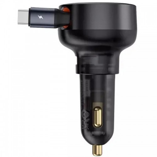 АЗУ Baseus Enjoyment Pro PD60W+QC3.0 with retractable cable (1USB-A/1C) (C000578) Cluster Black