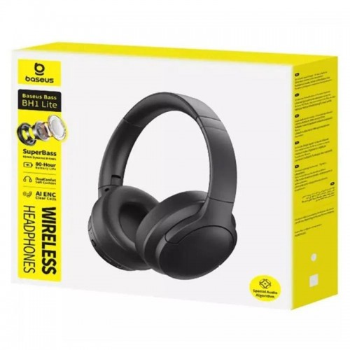 Накладні бездротові навушники Baseus Bass BH1 Lite AI ENC (A0203C) Cosmic Black