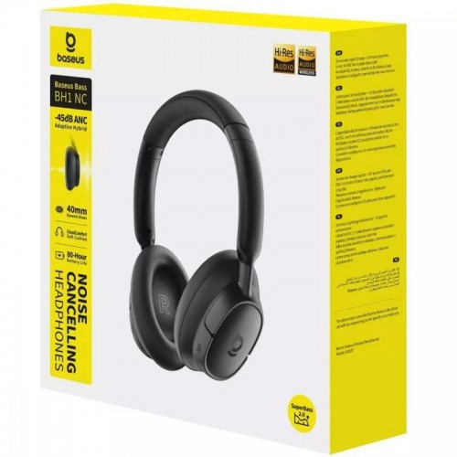 Накладні бездротові навушники Baseus Bass BH1 ANC (A02037) Cosmic Black