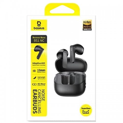 Беспроводные TWS наушники Baseus Bass BS1 Adaptive ANC (A00101) Cosmic Black