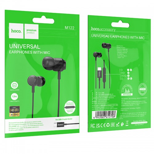 Стерео наушники Hoco M122 Type-C Black