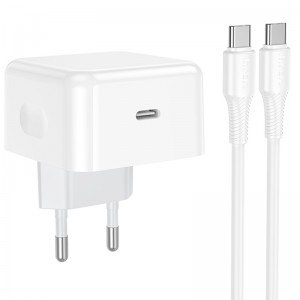 СЗУ Hoco C161A Speed PD40W (1USB-C) + кабель Type-C to Type-C White