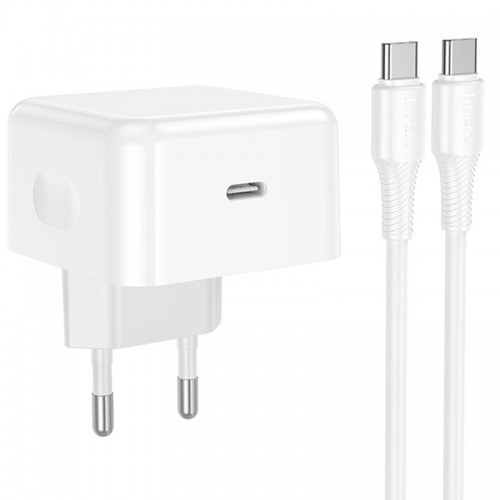 СЗУ Hoco C161A Speed PD40W (1USB-C) + кабель Type-C to Type-C White