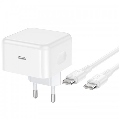 СЗУ Hoco C161A Speed PD40W (1USB-C) + кабель Type-C to Type-C White