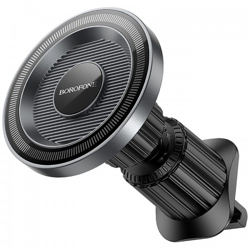 Автотримач Borofone BH122 Profit ring magnetic (air outlet) Black / Metal gray