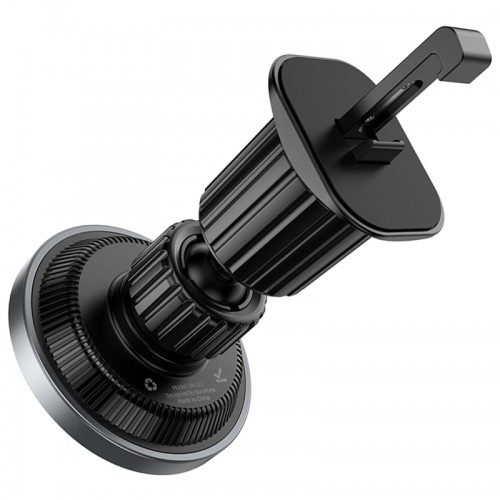 Автотримач Borofone BH122 Profit ring magnetic (air outlet) Black / Metal gray