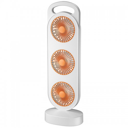 Настільний вентилятор Three Head Fan 1200 mAh Orange