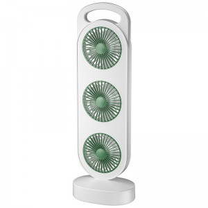 Настільний вентилятор Three Head Fan 1200 mAh Green