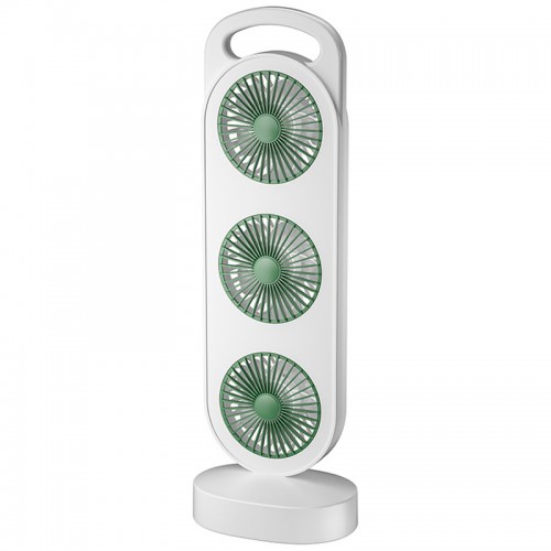 Настольный вентилятор Three Head Fan 1200 mAh Green