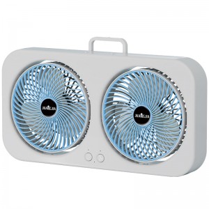 Настольный вентилятор F105 Dual-Fan Design 1800mAh Blue