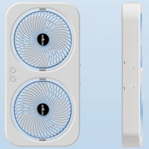 Настольный вентилятор F105 Dual-Fan Design 1800mAh Blue