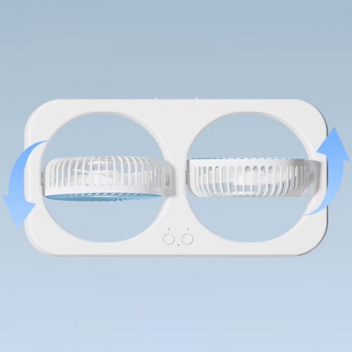 Настольный вентилятор F105 Dual-Fan Design 1800mAh Blue