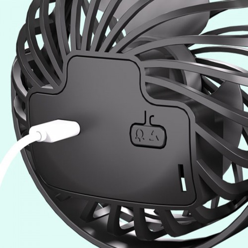 Портативний вентилятор з гнучкими ніжками для кріплення Q2 Octopus 500mAh Black