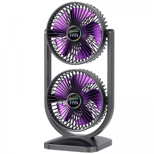 Настільний вентилятор S30 Dual-Fan 3000mAh Black