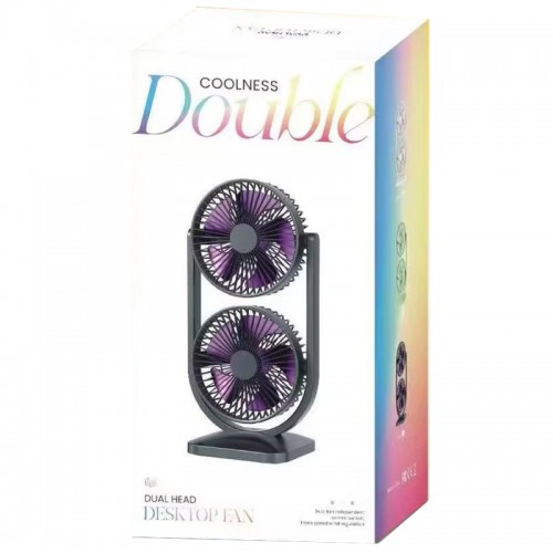 Настільний вентилятор S30 Dual-Fan 3000mAh Black