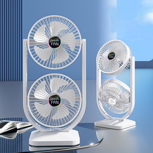 Настільний вентилятор S30 Dual-Fan 3000mAh White