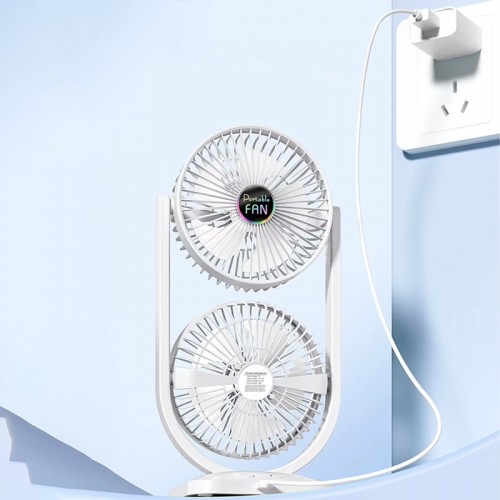 Настільний вентилятор S30 Dual-Fan 3000mAh White