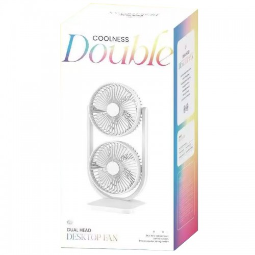 Настільний вентилятор S30 Dual-Fan 3000mAh White