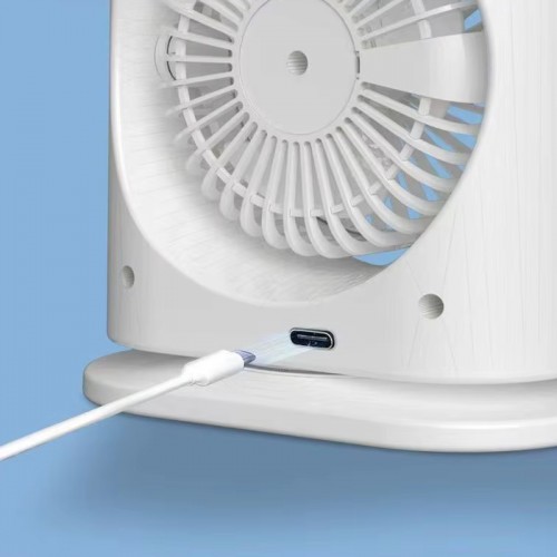 Настільний вентилятор F12 Spray Dual-Fan 2in1 з водяним охолодженням 1800mAh White