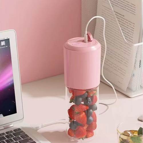 Портативный блендер / соковыжималка N8 400+300ml 60W 1500mAh Pink