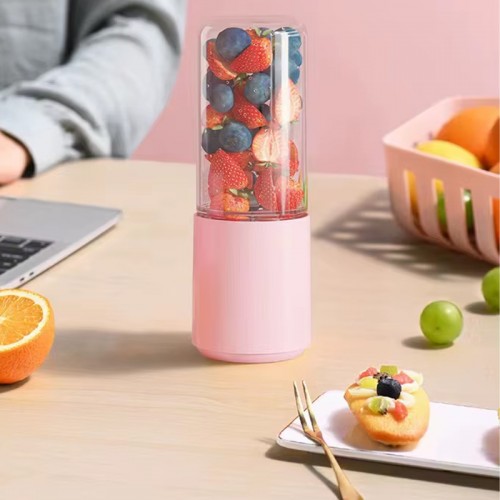 Портативный блендер / соковыжималка N8 400+300ml 60W 1500mAh Pink