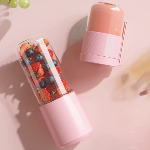 Портативный блендер / соковыжималка N8 400+300ml 60W 1500mAh Pink